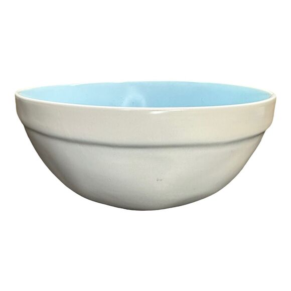 Rae Dunn "Happy Easter" Design Mixing Bowl - Blue Interior with Ivory Ceramic - Picture 7 of 10